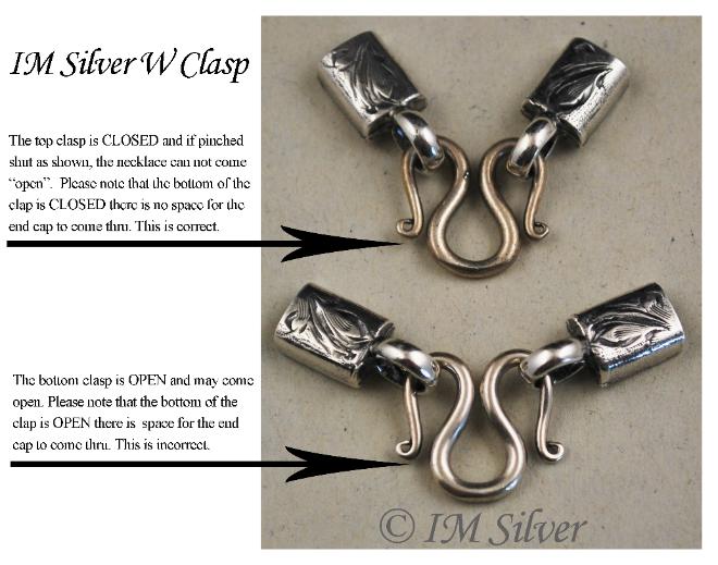 IM Silver W Clasp Open and Closed