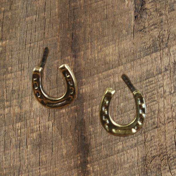 Small Horseshoe Earrings Bronze