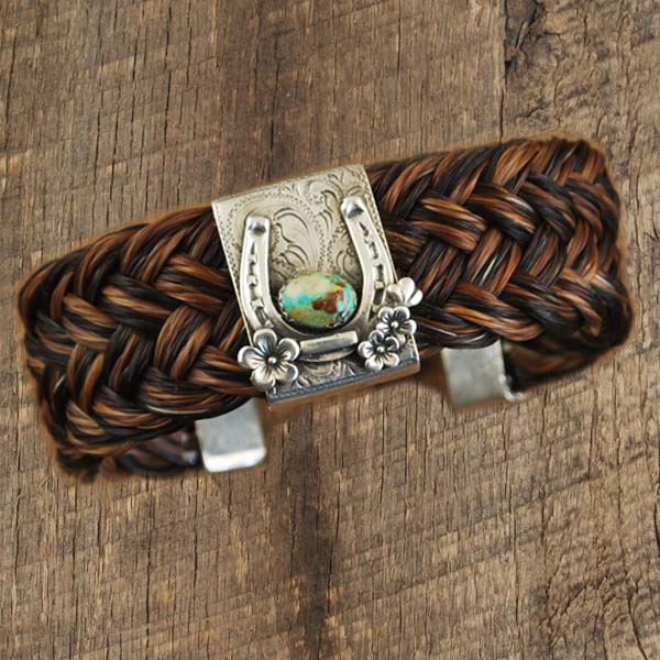 Double Looped Braided Horsehair Bracelet with Blue Bead – Living Horse  Tails Jewellery by Monika